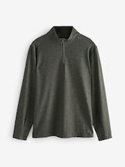 Khaki Green Active Gym Training Quarter Zip Neck - Image 7 of 9