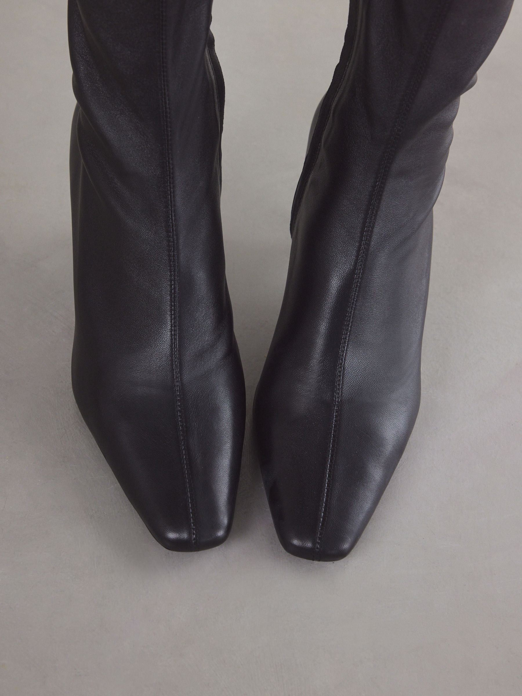 Black dress with sock boots new arrivals