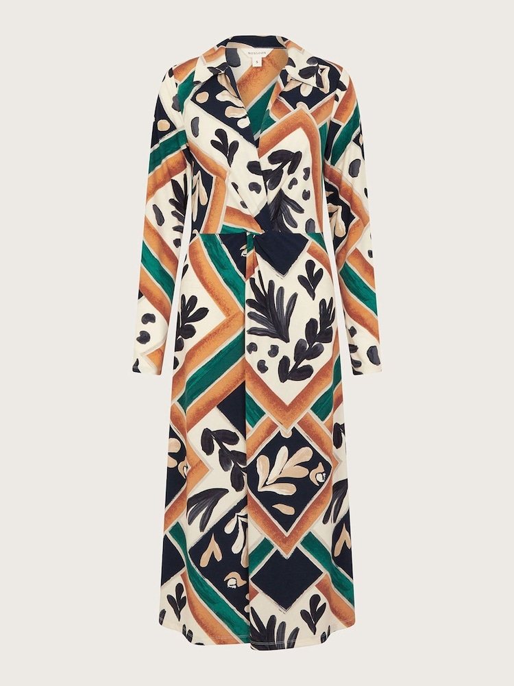 Monsoon Multi Cadenza Print Jersey Dress - Image 4 of 4 Monsoon Multi Cadenza Print Jersey Dress - Image 4 of 4
