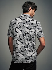 Mono Print Regular Fit Short Sleeve Jersey Polo Shirts 3 Pack - Image 4 of 12