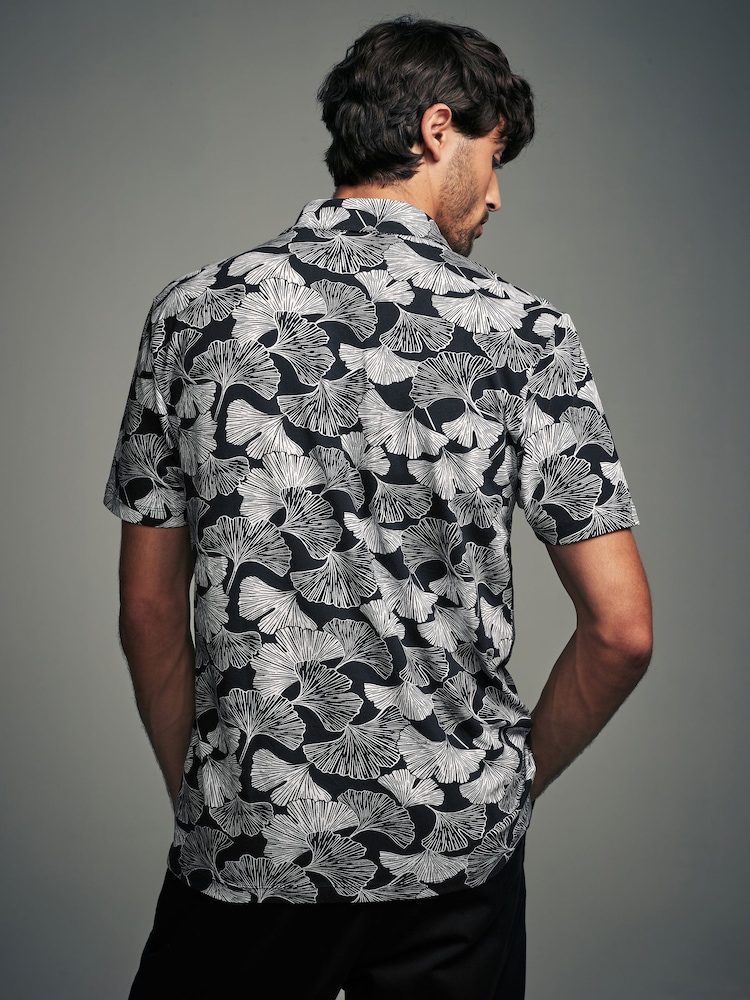 Zwart-wit print - Normale Pasvorm - Set van 3 jersey poloshirts met korte mouwen - Image 4 of 12