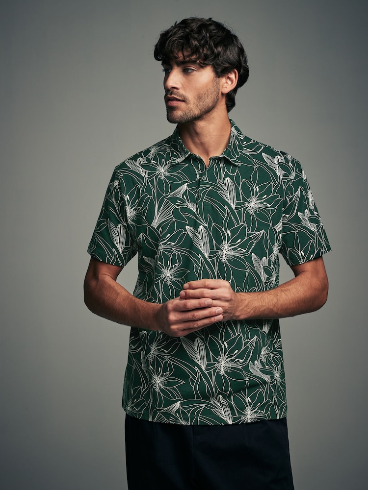 Zwart-wit print - Normale Pasvorm - Set van 3 jersey poloshirts met korte mouwen - Image 7 of 12