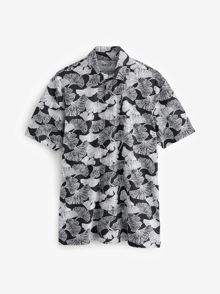 Zwart-wit print - Normale Pasvorm - Set van 3 jersey poloshirts met korte mouwen - Image 9 of 12