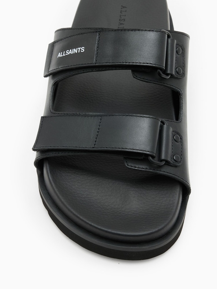 AllSaints Black Vex Sandals - Image 3 of 5