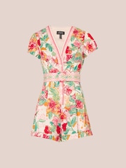 Adrianna Papell Pink Printed Jumpsuit - Image 6 of 7