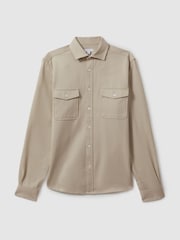 Reiss Stone Arlo Cotton Canvas Overshirt - Image 2 of 5