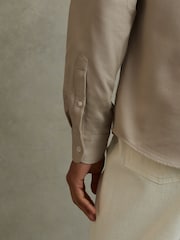 Reiss Stone Arlo Cotton Canvas Overshirt - Image 3 of 5
