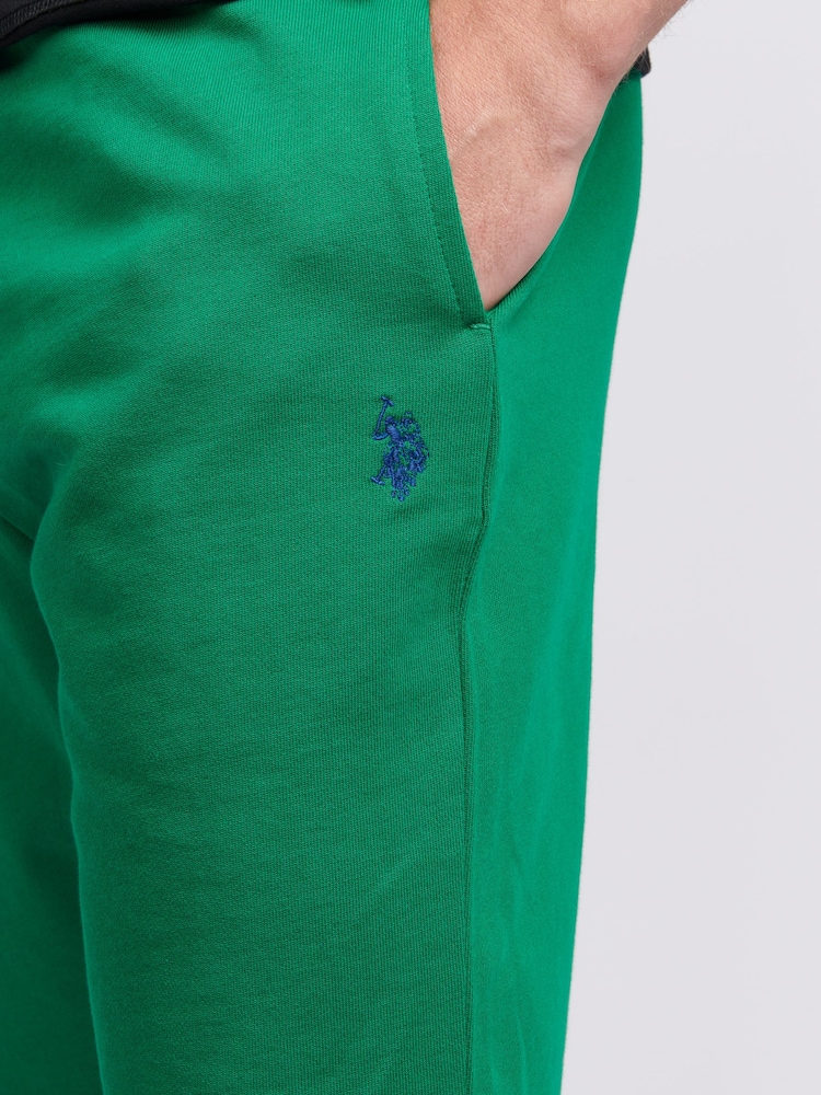 U.S. Polo Assn Green Mens Double Horsemen Sweat 100% Cotton Shorts - Image 2 of 6