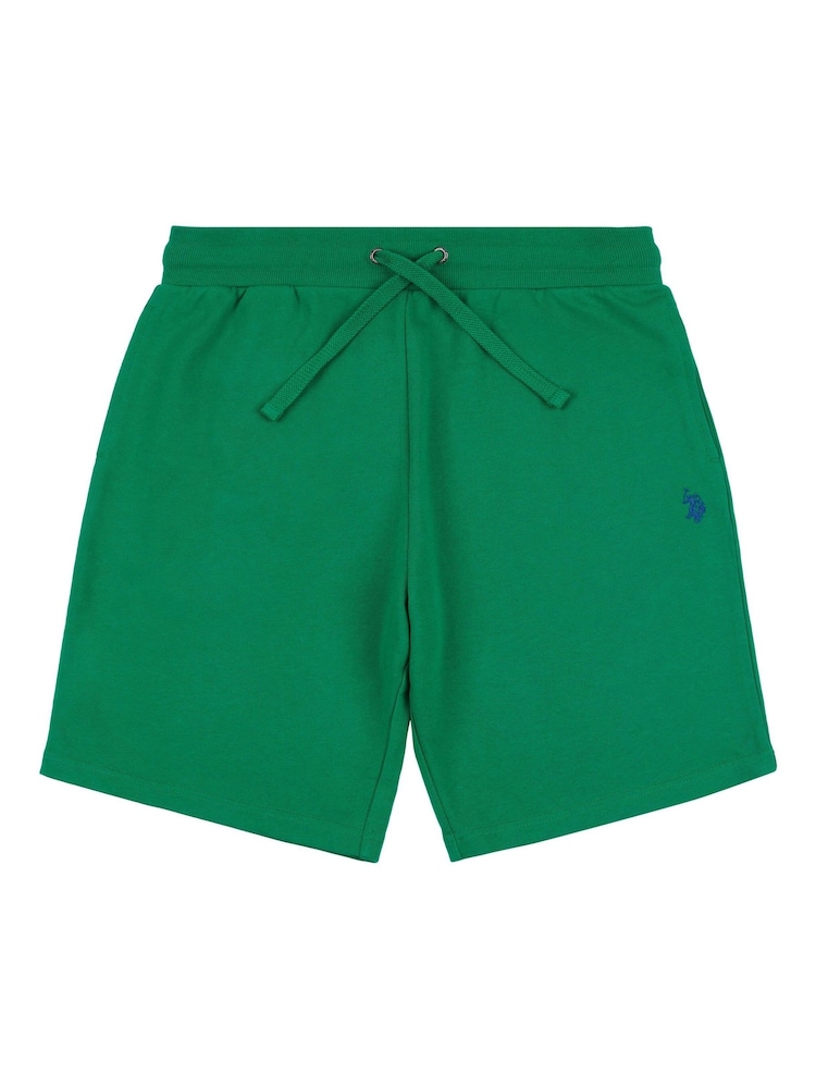 U.S. Polo Assn Green Mens Double Horsemen Sweat 100% Cotton Shorts - Image 5 of 6