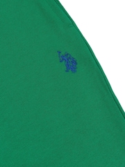 U.S. Polo Assn Green Mens Double Horsemen Sweat 100% Cotton Shorts - Image 6 of 6