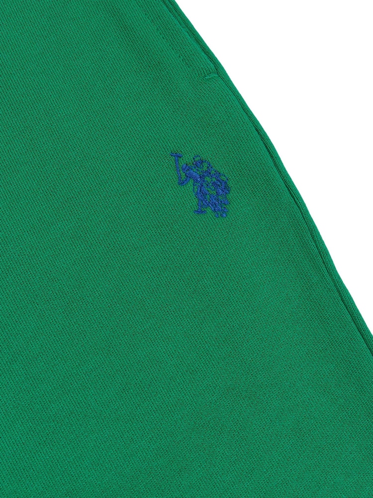 U.S. Polo Assn Green Mens Double Horsemen Sweat 100% Cotton Shorts - Image 6 of 6