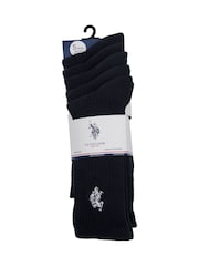 Negro - U.S. Polo Assn. 5 pares de calcetines deportivos clásicos para hombre - Imagen 2 de 3