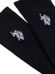 Negro - U.S. Polo Assn. 5 pares de calcetines deportivos clásicos para hombre - Imagen 3 de 3