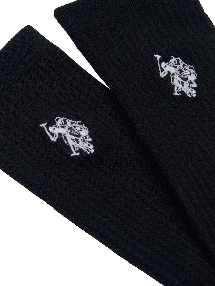 Negro - U.S. Polo Assn. 5 pares de calcetines deportivos clásicos para hombre - Imagen 3 de 3