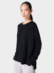 Sweaty Betty Black After Class Longline Sweatshirt - Image 1 of 5