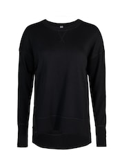 Sweaty Betty Black After Class Longline Sweatshirt - Image 5 of 5