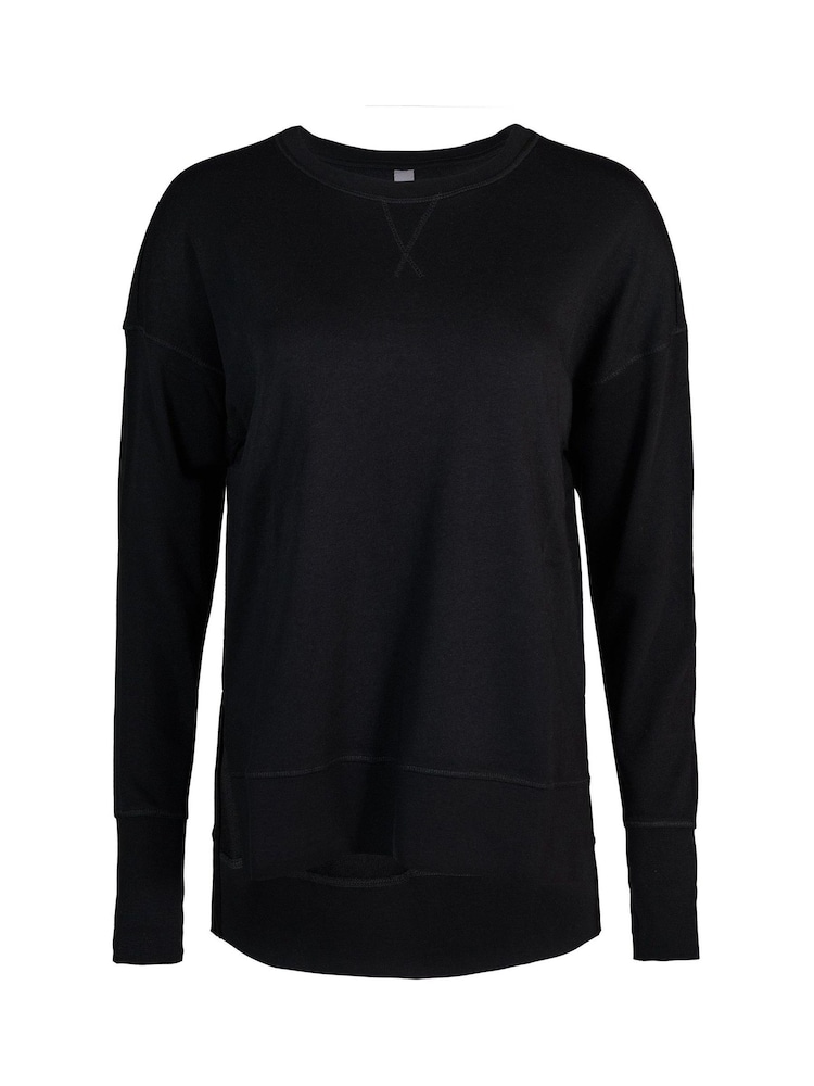 Sweaty Betty Black After Class Longline Sweatshirt - Image 5 of 5