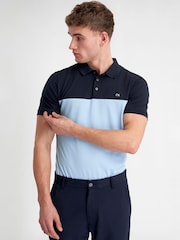 Calvin Klein Golf Blue Colour Block Polo Shirt - Image 2 of 8
