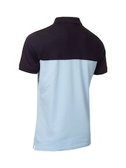 Calvin Klein Golf Blue Colour Block Polo Shirt - Image 6 of 8