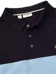 Calvin Klein Golf Blue Colour Block Polo Shirt - Image 7 of 8