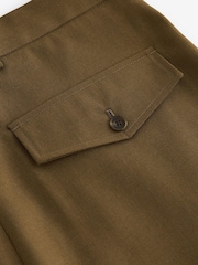Olive Green EDIT Smart Wool Mix Trousers - Image 10 of 10