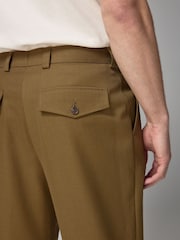 Olive Green EDIT Smart Wool Mix Trousers - Image 5 of 10