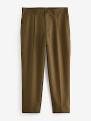 Olive Green EDIT Smart Wool Mix Trousers - Image 6 of 10