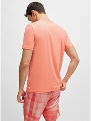 BOSS Orange Tonal Large Chest Logo Performance-Stretch T-Shirt - Image 4 of 5