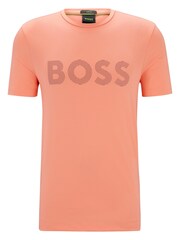 BOSS Orange Tonal Large Chest Logo Performance-Stretch T-Shirt - Image 5 of 5