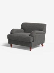 MADE.COM Textured Weave Stone Grey Orson Loveseat - Image 1 of 3