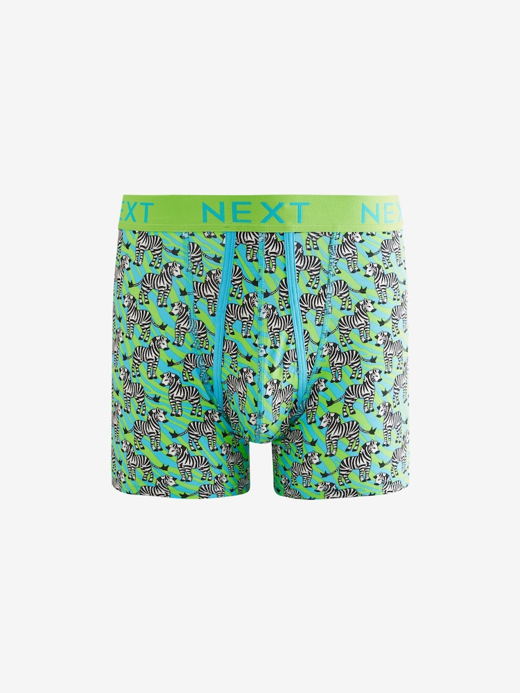 Estampado animal en naranja intenso/verde/azul - Animal - Pack de 4 boxers  - Imagen 2 de 8