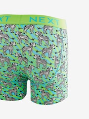 Estampado animal en naranja intenso/verde/azul - Animal - Pack de 4 boxers  - Imagen 3 de 8