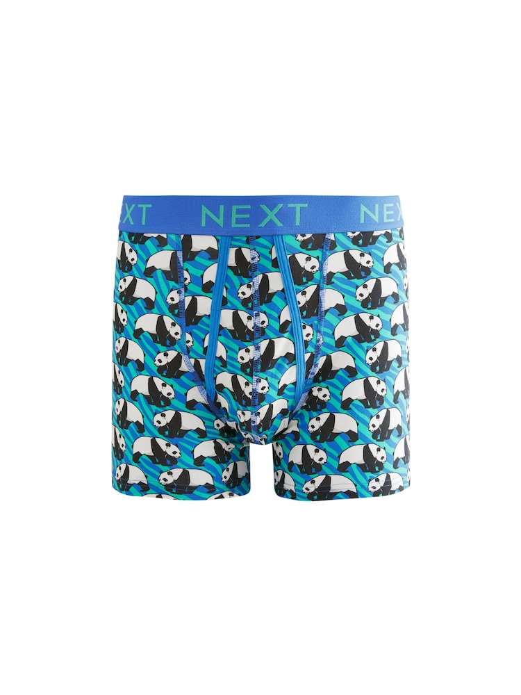 Bright Orange/Green/Blue Animal Print Animal A-Front Boxers 4 Pack - Image 6 of 8