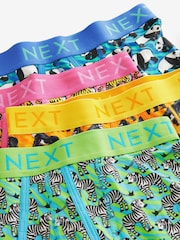 Estampado animal en naranja intenso/verde/azul - Animal - Pack de 4 boxers  - Imagen 7 de 8
