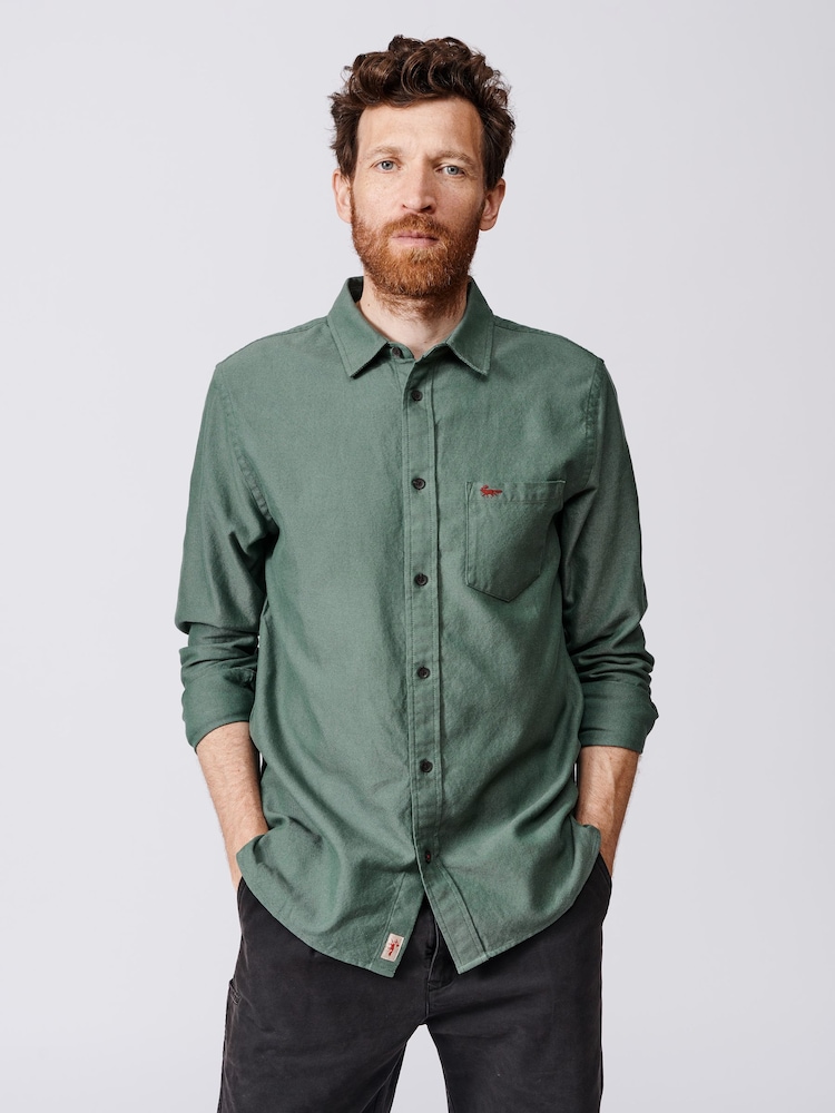 Aubin Oxcombe Brushed Oxford Button Down Shirt - Image 1 of 7