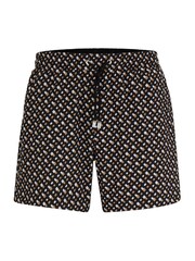 BOSS Black Monogram Print Lined Quick-Dry Swim Shorts - Image 4 of 4