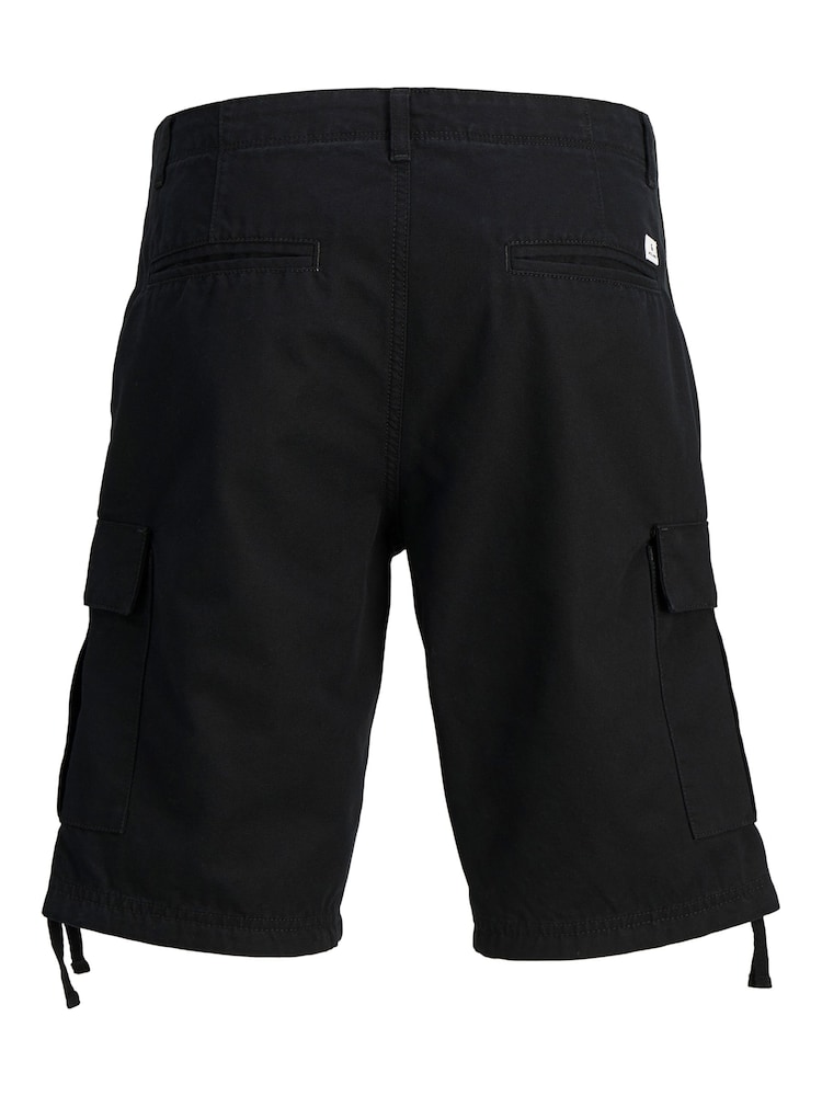 Черный - JACK & JONES 100% Cotton Cargo Shorts - Изображение 2 из 2