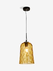 Jasper Conran London Amber Orange Glass Ceiling Light - Image 3 of 4