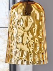 Jasper Conran London Amber Orange Glass Ceiling Light - Image 4 of 4