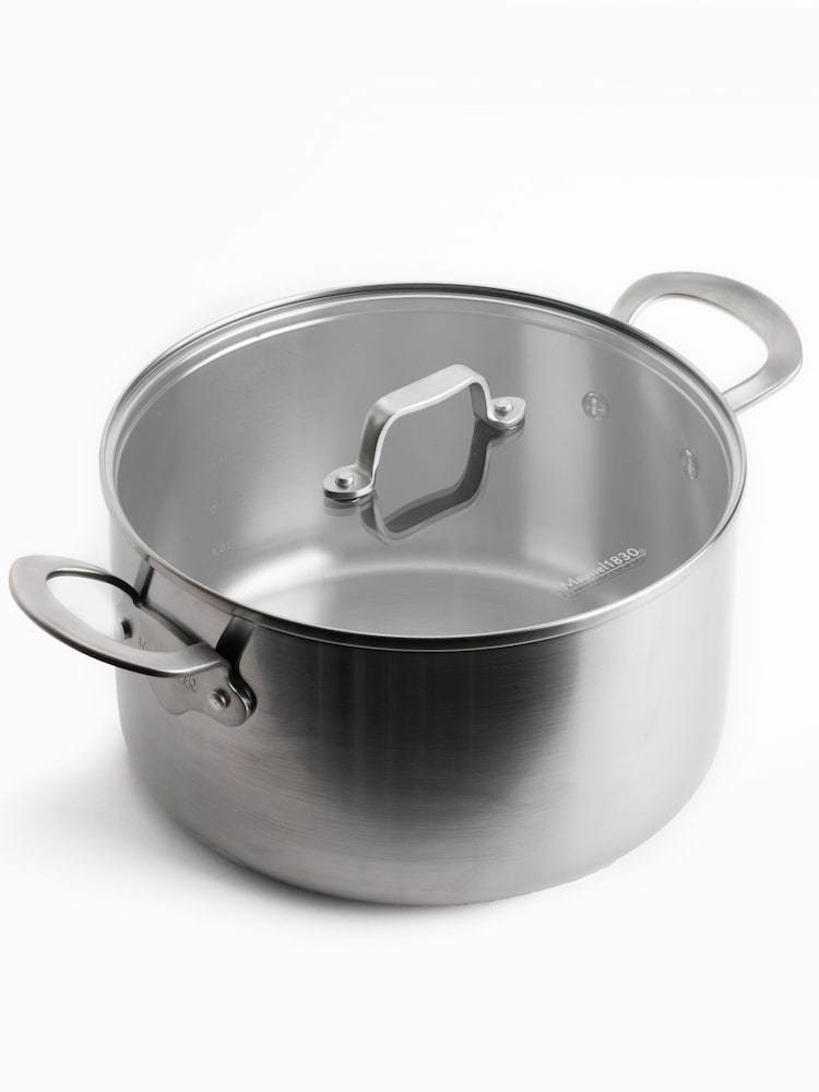Mauviel 1830 Silver Tri-Ply 24Cm Casserole - Image 1 of 3