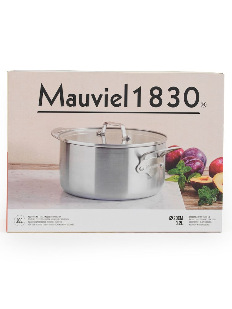 Mauviel 1830 Silver Tri-Ply 24Cm Casserole - Image 3 of 3