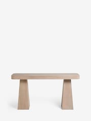 French Connection Light Mango Wood Mez Console Table - Image 2 of 7