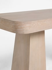French Connection Light Mango Wood Mez Console Table - Image 6 of 7
