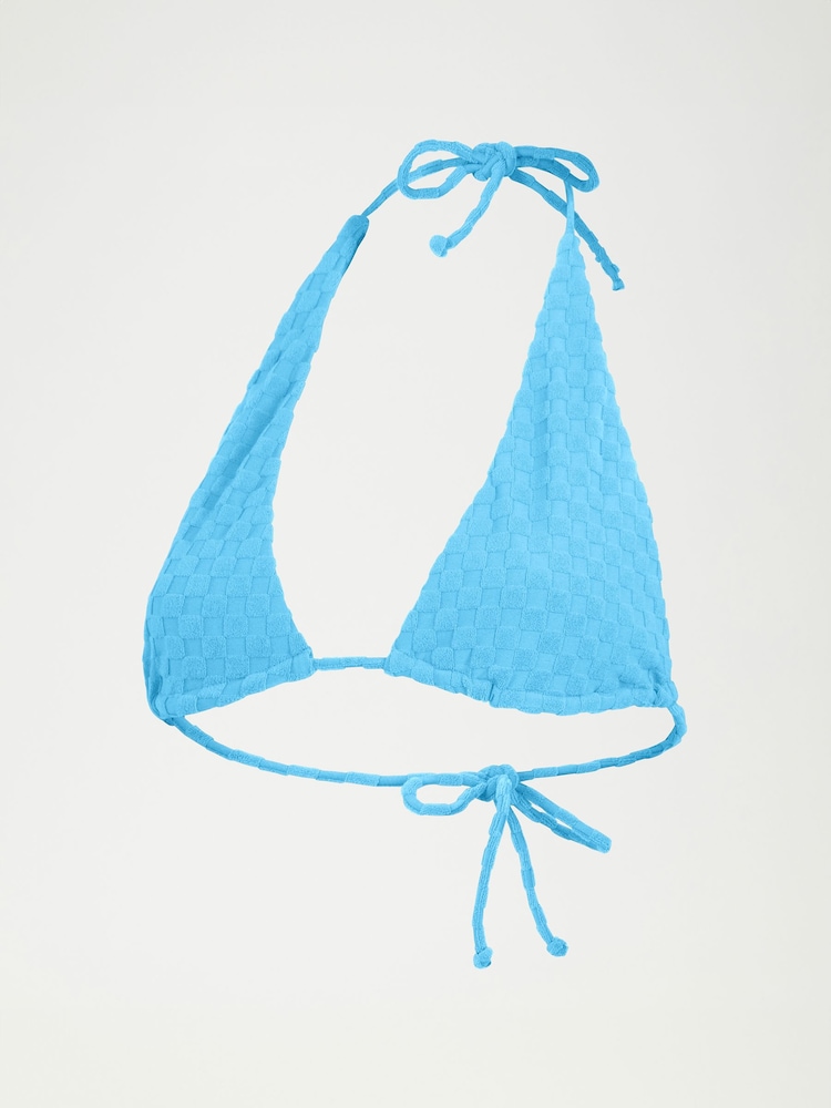 Speedo Blue Terry Convertible Triangle Bikini - Image 6 of 6 Speedo Blue Terry Convertible Triangle Bikini - Image 6 of 6