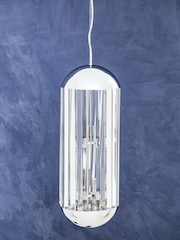 Interiors by Premier Silver Clear Kensington Townhouse 6 Bulb Pendant Light - Image 1 of 4
