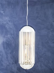 Interiors by Premier Silver Clear Kensington Townhouse 6 Bulb Pendant Light - Image 2 of 4