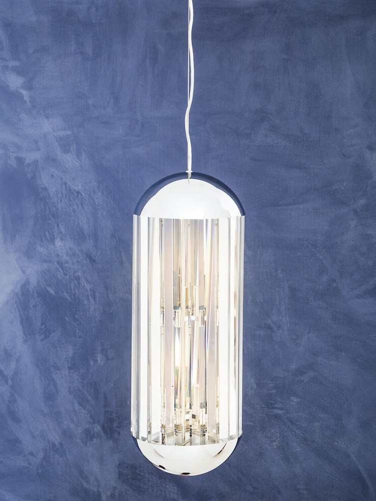 Interiors by Premier Silver Clear Kensington Townhouse 6 Bulb Pendant Light - Image 2 of 4