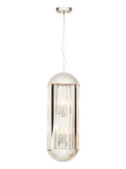 Interiors by Premier Silver Clear Kensington Townhouse 6 Bulb Pendant Light - Image 3 of 4