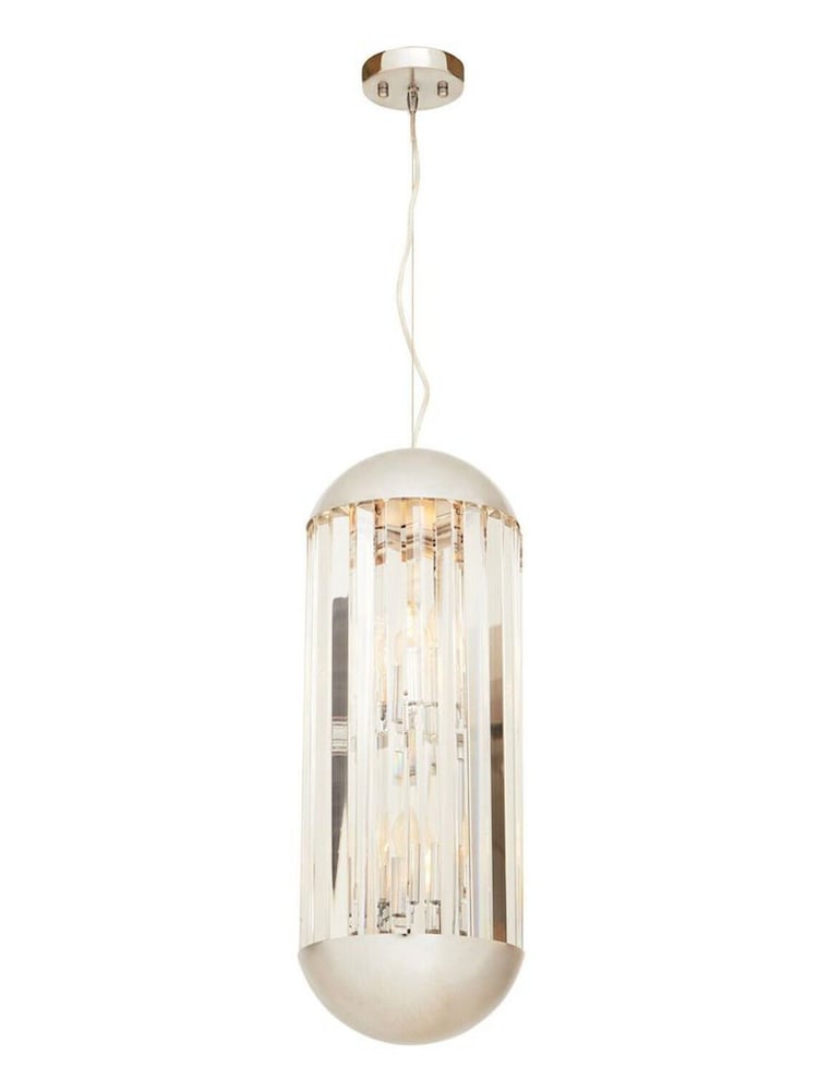 Interiors by Premier Silver Clear Kensington Townhouse 6 Bulb Pendant Light - Image 4 of 4