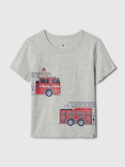 Gap Grey Graphic Short Sleeve Crew Neck Baby T-Shirt (Newborn-5yrs) - Image 1 of 2
